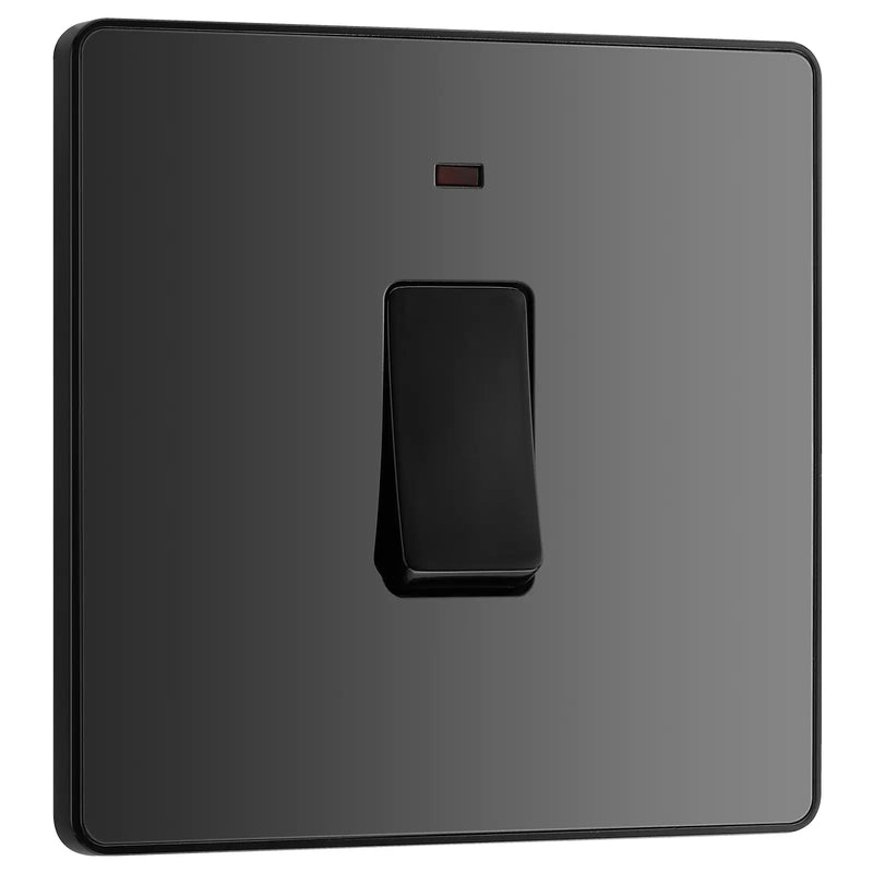 BG Electrical Evolve Black Chrome - 20A, double pole, with indicator