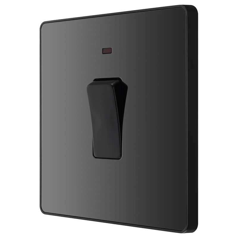 BG Electrical Evolve Black Chrome - 20A, double pole, with indicator