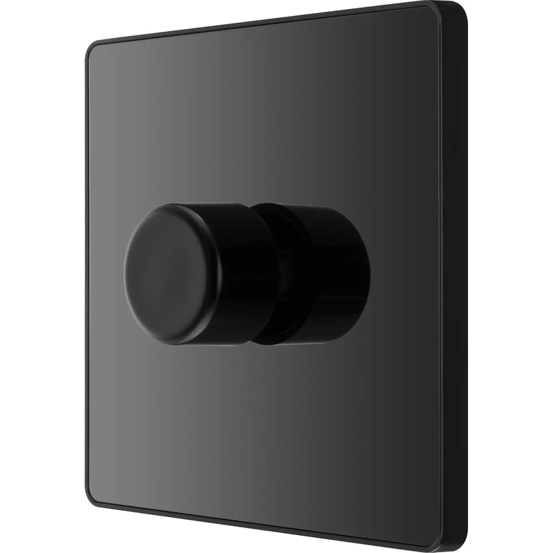 BG Electrical Evolve Black Chrome - Single, 2 way push 200W