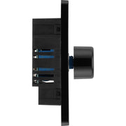 BG Electrical Evolve Black Chrome - Single, 2 way push 200W