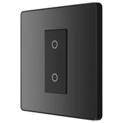 BG Electrical Evolve Black Chrome - Single, 2 way touch, 200W, master
