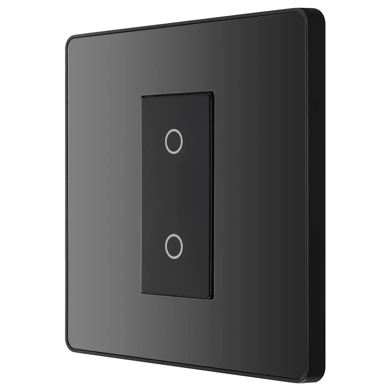 BG Electrical Evolve Black Chrome - Single, 2 way touch, 200W, master