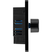 BG Electrical Evolve Black Chrome - Double, 2 way push 200W