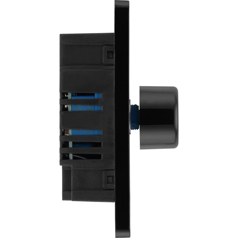 BG Electrical Evolve Black Chrome - Double, 2 way push 200W