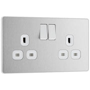 BG Electrical Evolve Brushed Steel - Double, switched, single pole