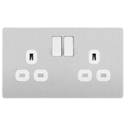 BG Electrical Evolve Brushed Steel - Double, switched, single pole