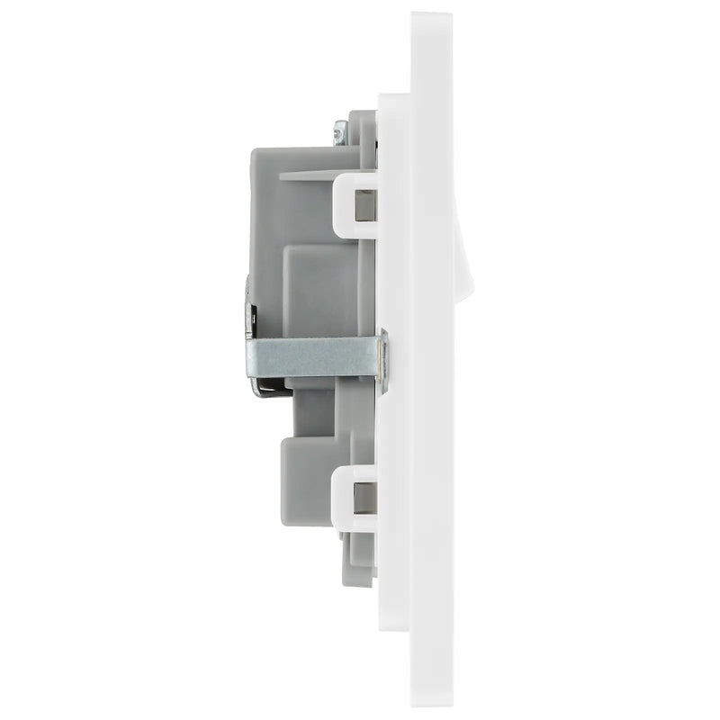 BG Electrical Evolve Brushed Steel - Double, switched, single pole