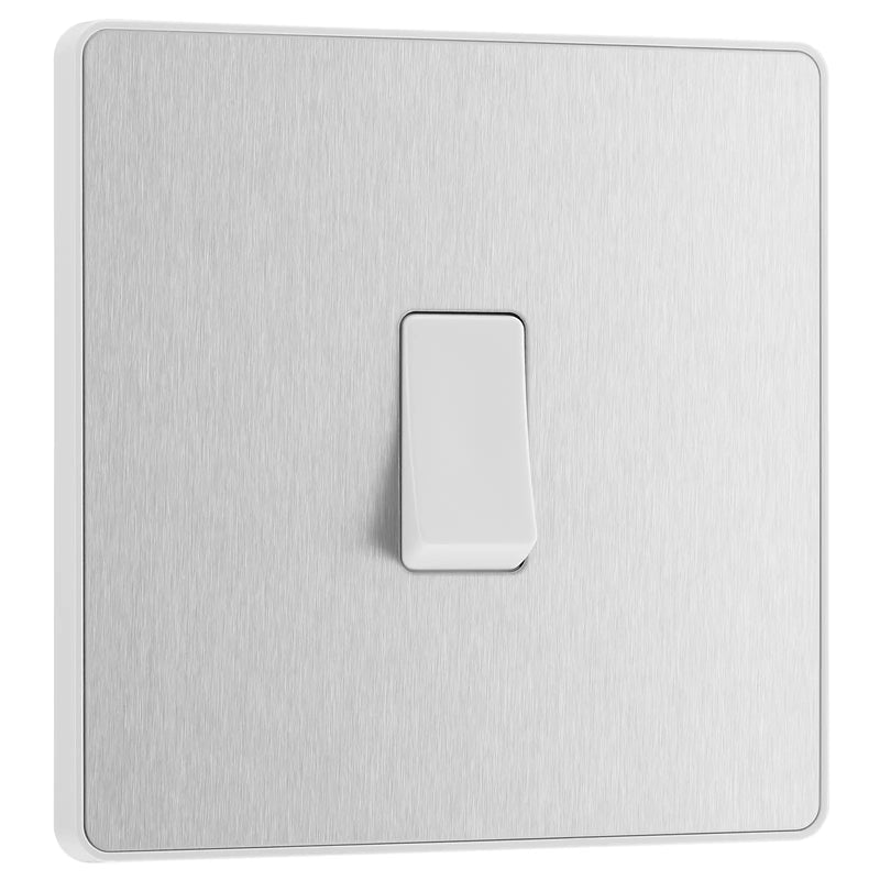 BG Electrical Evolve Brushed Steel - Single, 2 way switch