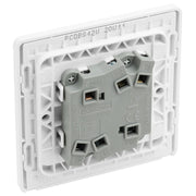 BG Electrical Evolve Brushed Steel - Double, 2 way switch