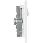 BG Electrical Evolve Brushed Steel - Double switched single pole, with USB A + C (45W)