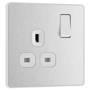 BG Electrical Evolve Brushed Steel - Single, switched, single pole