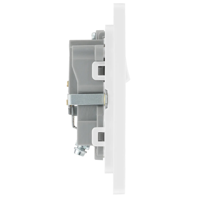 BG Electrical Evolve Brushed Steel - Single, switched, single pole