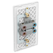 BG Electrical Evolve Brushed Steel - 45A, double pole, large plate, with indicator