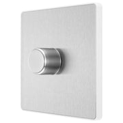 BG Electrical Evolve Brushed Steel - Single, 2 way push 200W