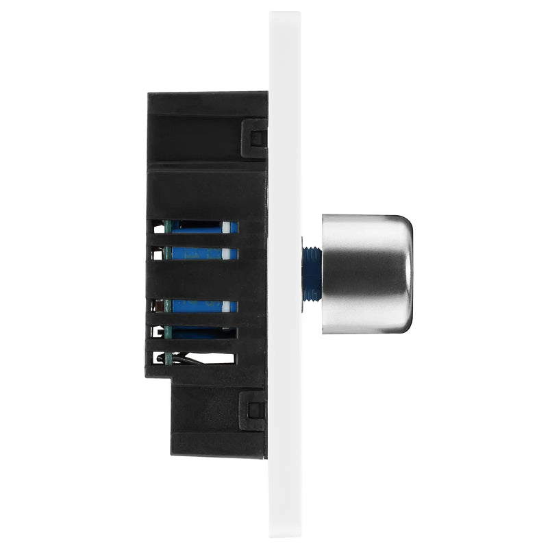 BG Electrical Evolve Brushed Steel - Single, 2 way push 200W