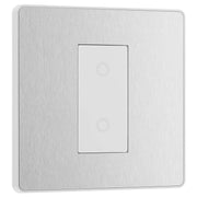 BG Electrical Evolve Brushed Steel - Single, 2 way touch, 200W, master