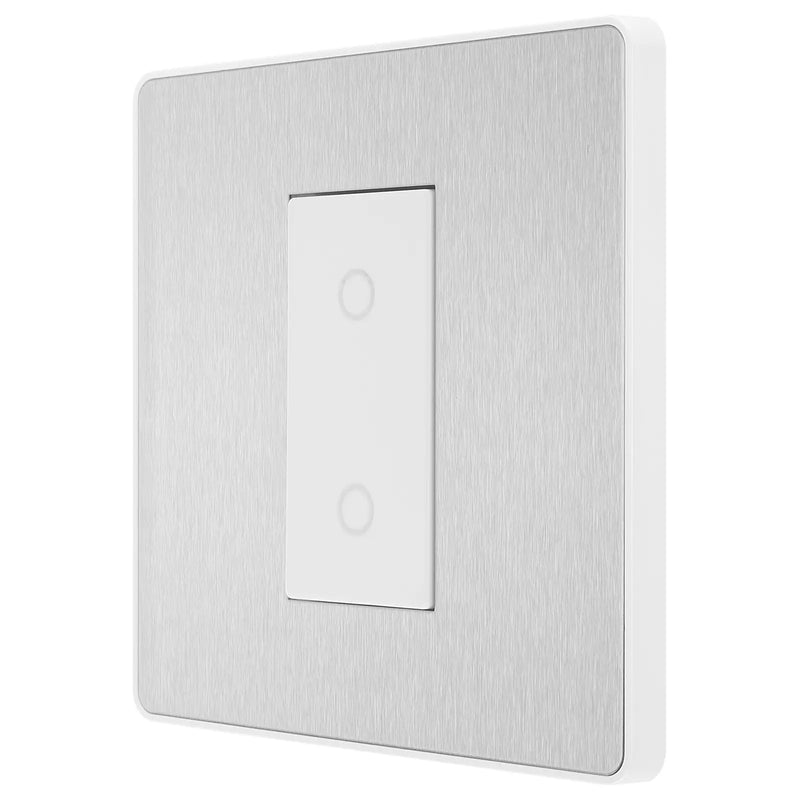 BG Electrical Evolve Brushed Steel - Single, 2 way touch, 200W, master