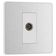 BG Electrical Evolve Brushed Steel - Single, co-axial