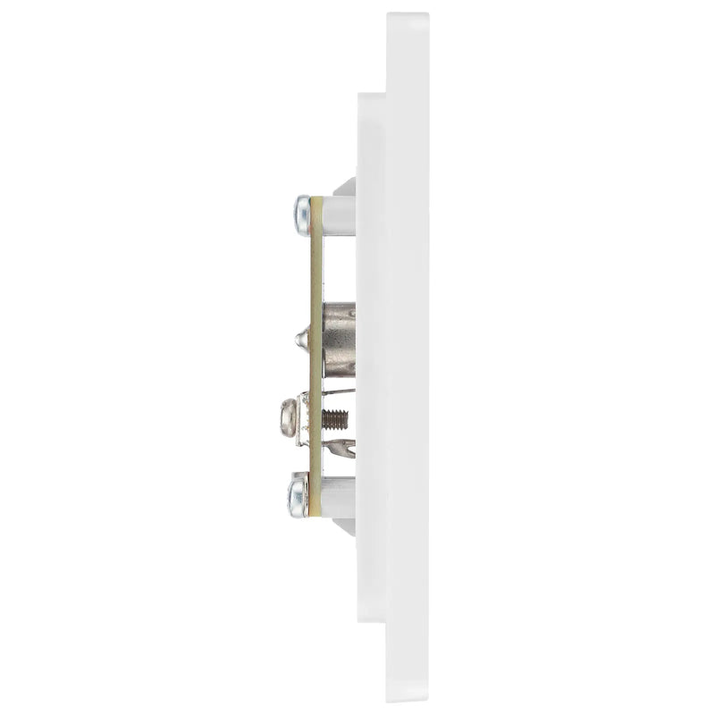 BG Electrical Evolve Brushed Steel - Single, co-axial