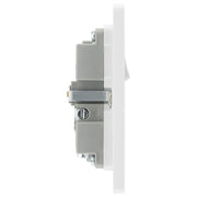 BG Electrical Evolve Brushed Steel - Single, switched, single pole, with 2 x USB A