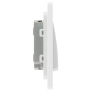 BG Electrical Evolve Brushed Steel - Double, 2 way switch, wide rocker