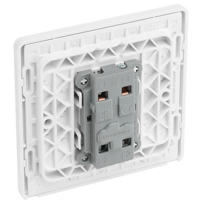 BG Electrical Evolve Brushed Steel - Intermediate switch