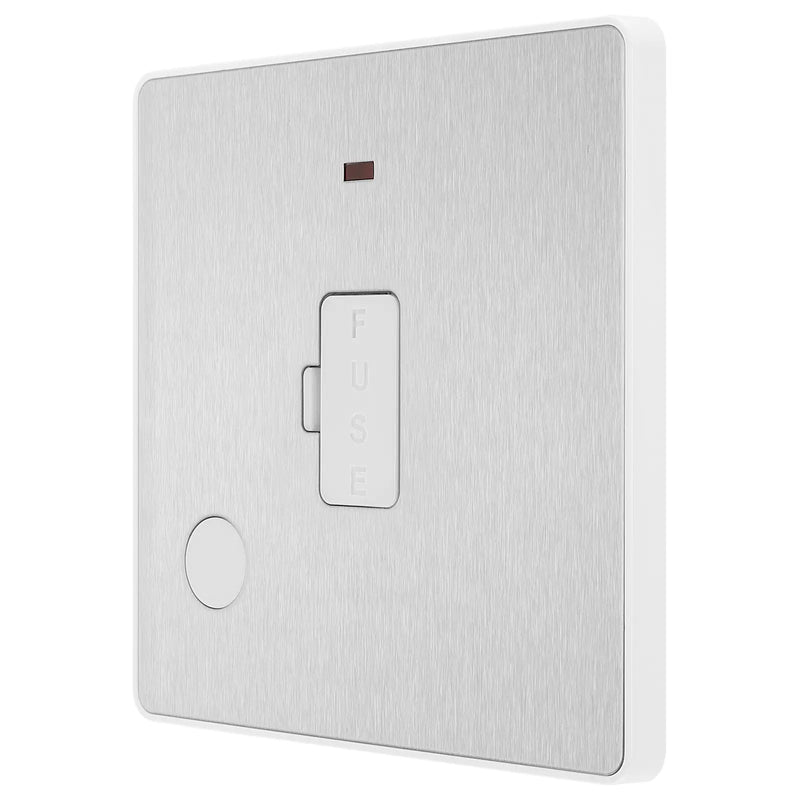 BG Electrical Evolve Brushed Steel - Unswitched and fused