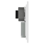 BG Electrical Evolve Brushed Steel - 115/240V dual voltage shaver socket