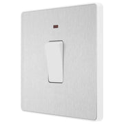BG Electrical Evolve Brushed Steel - 20A, double pole, with indicator