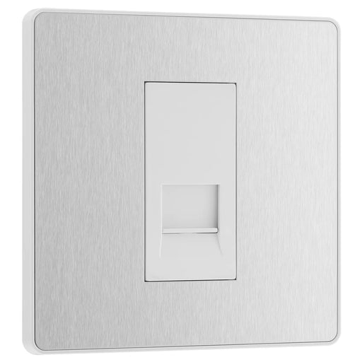BG Electrical Evolve Brushed Steel - Single, telephone socket, master