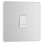 BG Electrical Evolve Brushed Steel - Single, bell push switch