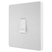 BG Electrical Evolve Brushed Steel - Single, bell push switch