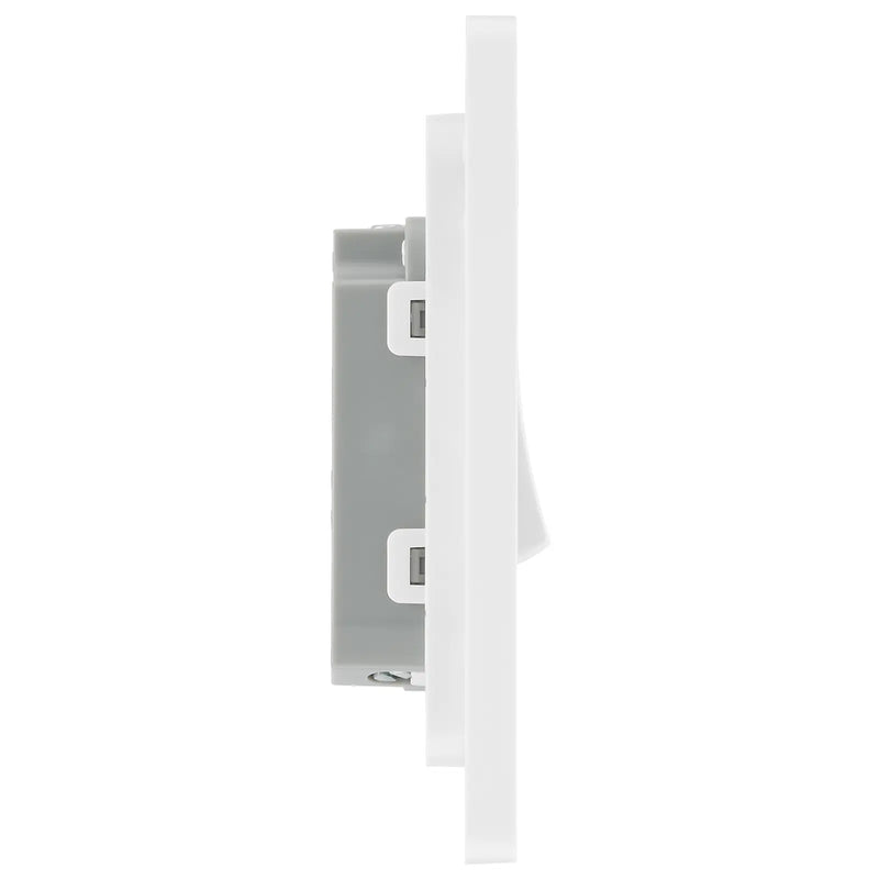 BG Electrical Evolve Brushed Steel - Single, bell push switch