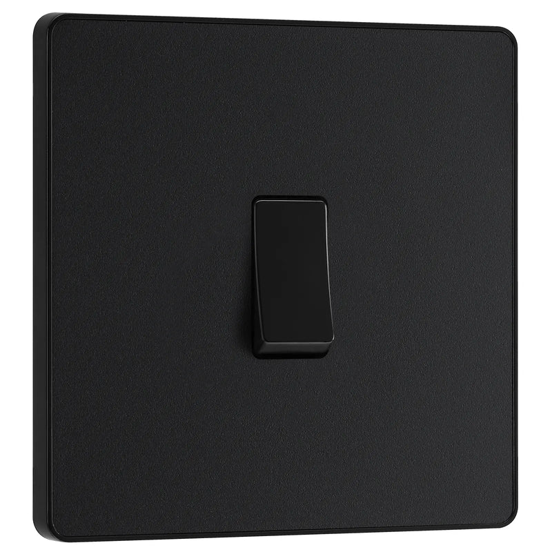 BG Electrical Evolve Matt Black - Single, 2 way switch