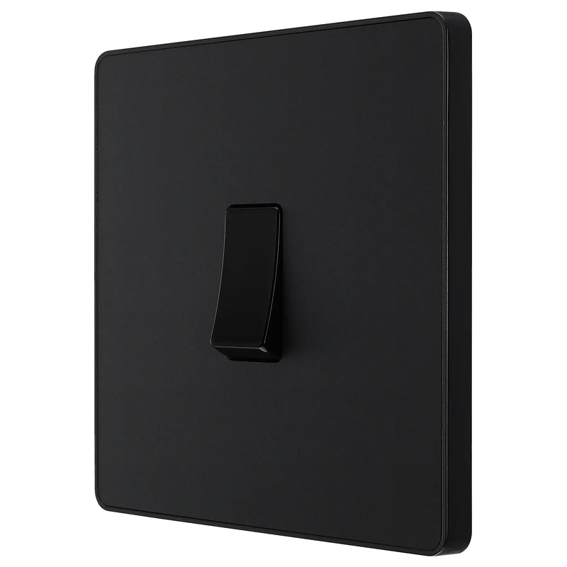 BG Electrical Evolve Matt Black - Single, 2 way switch