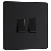 BG Electrical Evolve Matt Black - Double, 2 way switch