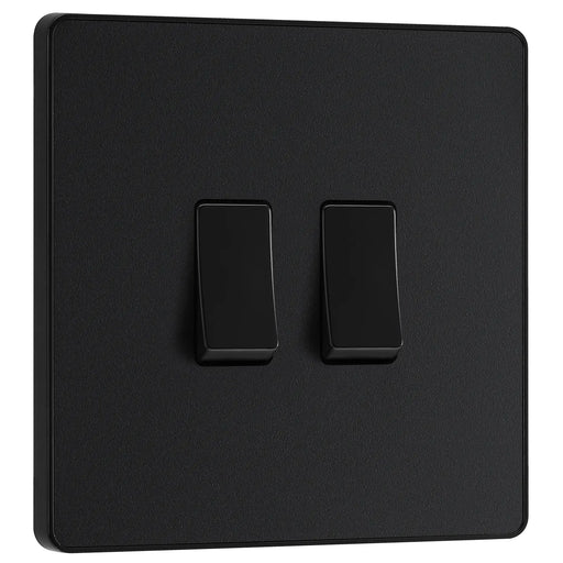 BG Electrical Evolve Matt Black - Double, 2 way switch