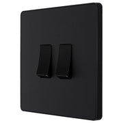 BG Electrical Evolve Matt Black - Double, 2 way switch