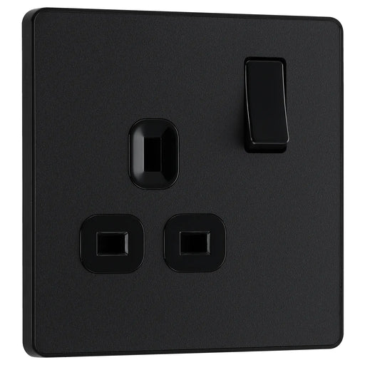 BG Electrical Evolve Matt Black - Single, switched, single pole