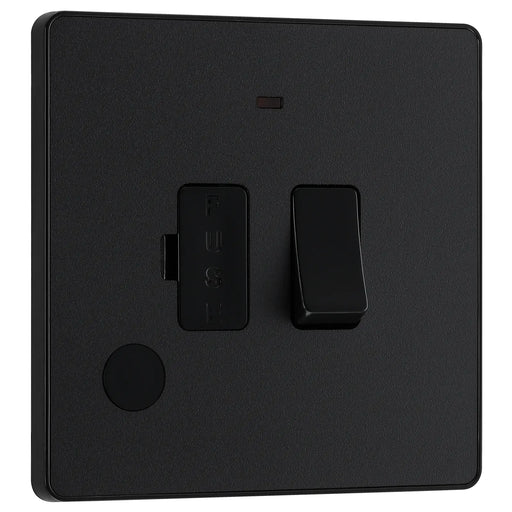 BG Electrical Evolve Matt Black - Switched and fused with indicator