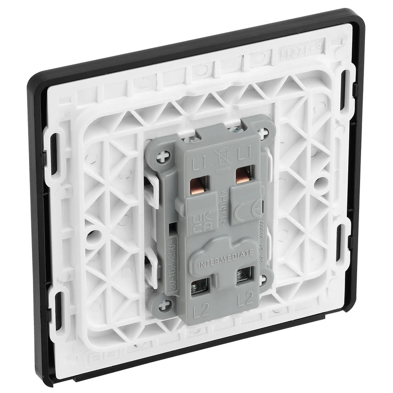 BG Electrical Evolve Matt Black - Intermediate switch