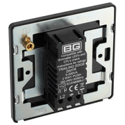 BG Electrical Evolve Matt Black - Single, 2 way push 200W
