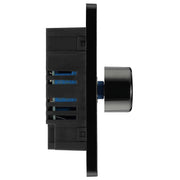 BG Electrical Evolve Matt Black - Double, 2 way push 200W