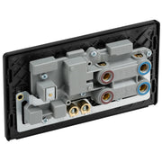 BG Electrical Evolve Matt Black - 45A double pole with switched socket and indicators