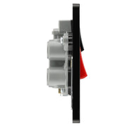 BG Electrical Evolve Matt Black - 45A double pole with switched socket and indicators