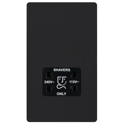 BG Electrical Evolve Matt Black - Double switched, double pole