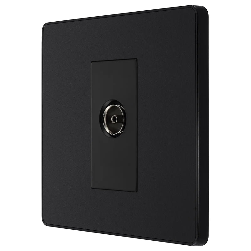 BG Electrical Evolve Matt Black - Single, co-axial