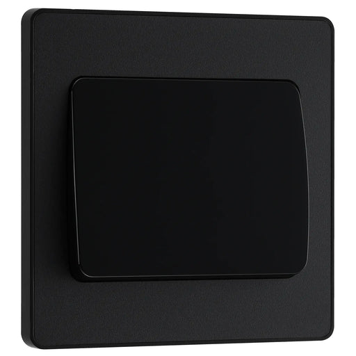 BG Electrical Evolve Matt Black - Single, 2 way switch, wide rocker