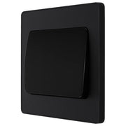 BG Electrical Evolve Matt Black - Single, 2 way switch, wide rocker