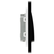 BG Electrical Evolve Matt Black - Single, 2 way switch, wide rocker